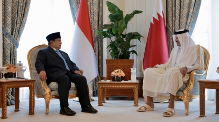 Presiden Prabowo Subianto dan Emir Qatar Sheikh Tamim melakukan pertemuan bilateral di Istana Amiri Diwan, Minggu (13/4/2025), dalam rangka mempererat hubungan bilateral melalui penandatanganan sejumlah kerja sama strategis.