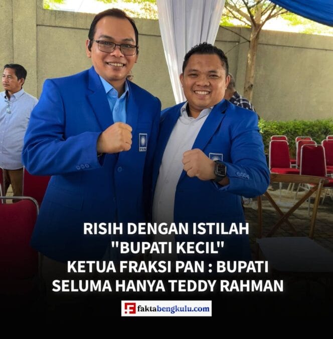 
					Risih Dengan Istilah “Bupati Kecil”, Ketua Fraksi PAN : Bupati Seluma Hanya Teddy Rahman 