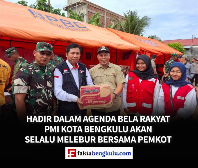 Hadir Dalam Agenda Bela Rakyat, PMI Kota Bengkulu Akan Selalu Melebur Bersama Pemkot