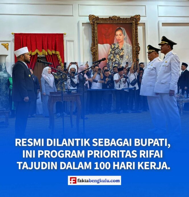 Resmi Dilantik Sebagai Bupati, Ini Program Prioritas Rifai Tajudin Dalam 100 Hari Kerja.