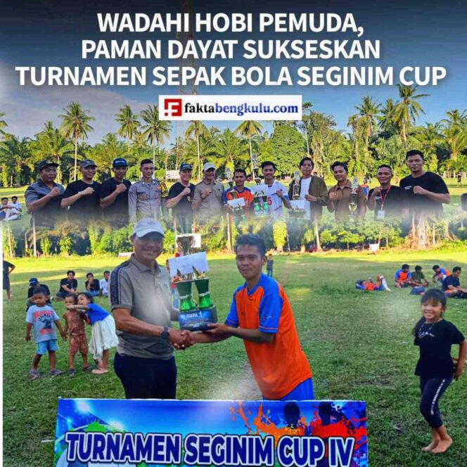 Wadahi Hobi Pemuda, Paman Dayat Sukseskan Turnamen Sepak Bola Seginim Cup
