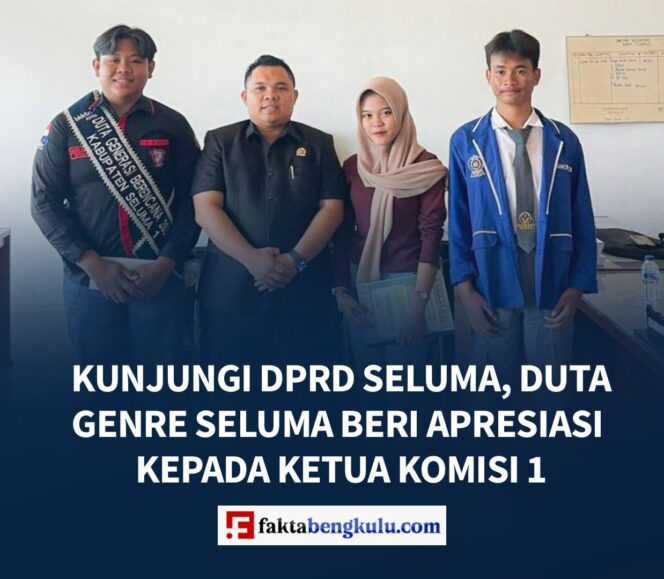 Kunjungi DPRD Seluma, Duta GenRe Seluma Beri Apresiasi Kepada Ketua Komisi 1