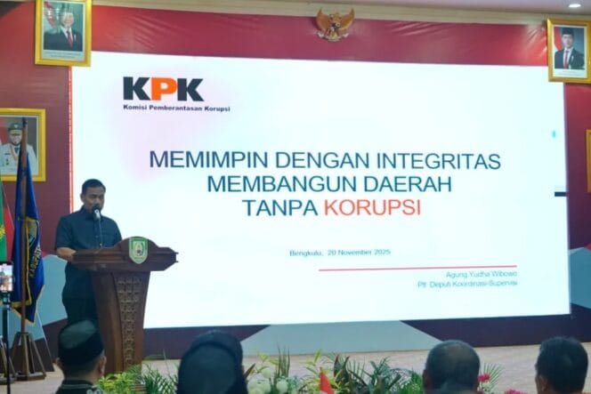 
KPK Sebut Bengkulu Rentan Korupsi, Gubernur Helmi Hasan Targetkan Percepatan Perbaikan Integritas
