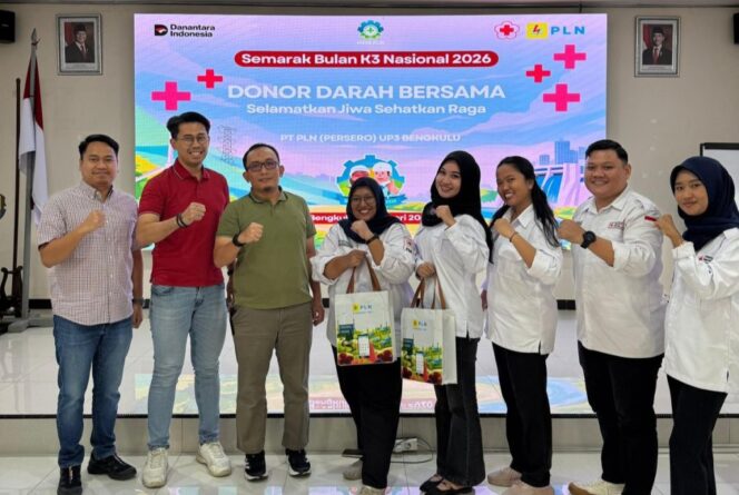 
					Semarak Bulan K3 Nasional 2026: PLN UP3 Bengkulu dan PMI Berhasil Kumpulkan Puluhan Kantong Darah