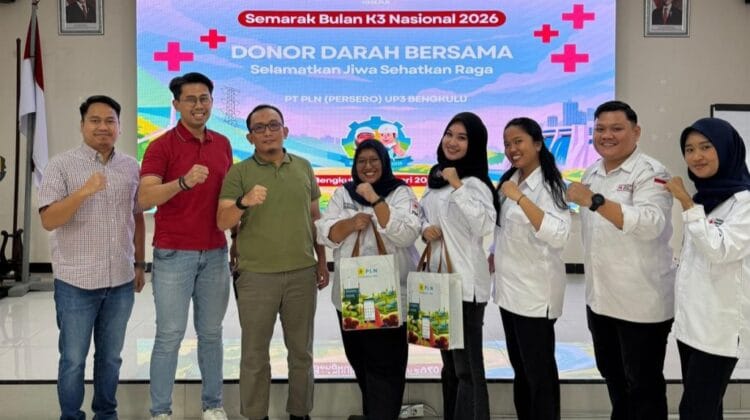 Semarak Bulan K3 Nasional 2026: PLN UP3 Bengkulu dan PMI Berhasil Kumpulkan Puluhan Kantong Darah