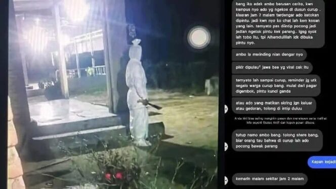 
Heboh Isu Teror ‘Pocong Berparang’ di Rejang Lebong, Polisi Pastikan Belum Ada Laporan Resmi dan Buru Penyebar Hoaks
