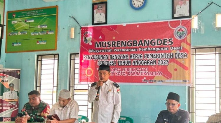 Dorong Kemandirian Ekonomi di Bumi Merah Putih, Desa Lubuk Sanai Mukomuko Prioritaskan Ketahanan Pangan dan Koperasi