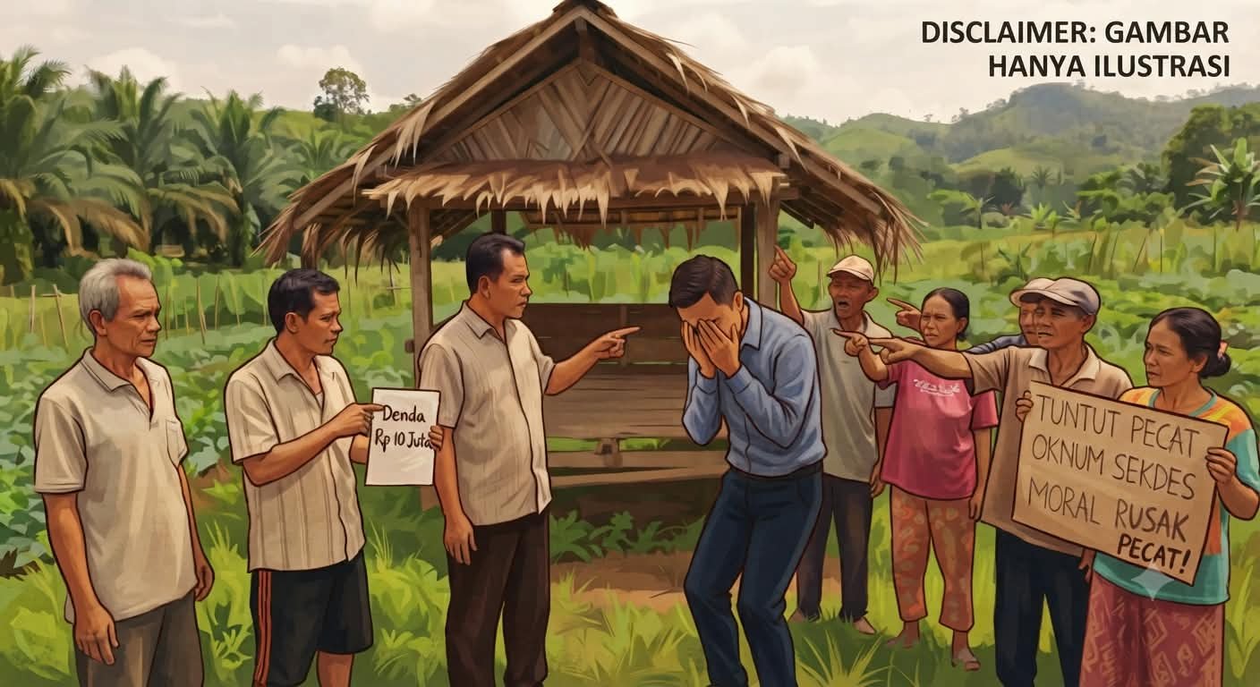 Skandal Oknum Sekdes Taba Tembilang Kepergok Bersama Istri Orang, Warga Desak Pecat
